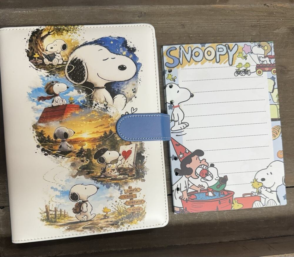 Peanuts Snoopy A5 Binder w/ matching paper